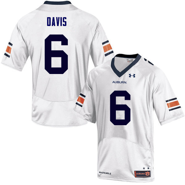 Men Auburn Tigers #6 Carlton Davis College Football Jerseys Sale-White - Click Image to Close
